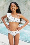 Girl Daisy Cream Mommy And Me Swimsuits Mother Daughter Swimwear