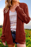 Solid Hollowed Out V Neck Cardigans(6 Colors)