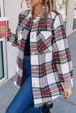 Plaid Printing Turndown Collar Outerwear