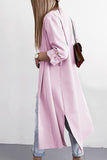 Elegant Solid Color Turndown Collar Outerwear(6 Colors)