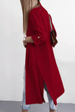 Elegant Solid Color Turndown Collar Outerwear(6 Colors)