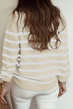 Sportswear Striped Patchwork O Neck Sweaters(3 Colors)