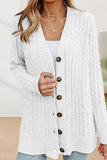 Solid Buttons V Neck Cardigans(5 Colors)