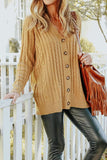 Solid Buttons V Neck Cardigans(5 Colors)