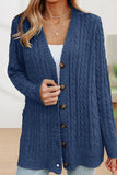 Solid Buttons V Neck Cardigans(5 Colors)