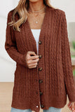 Solid Buttons V Neck Cardigans(5 Colors)