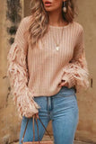 Solid Tassel O Neck Sweaters(4 Colors)