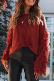 Solid Tassel O Neck Sweaters(4 Colors)