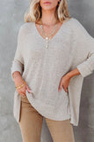 Solid Color V Neck Sweaters