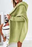 Solid Asymmetrical Solid Color Hooded Collar Cardigans(15 Colors)