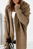 Solid Asymmetrical Solid Color Hooded Collar Cardigans(15 Colors)