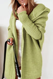 Solid Asymmetrical Solid Color Hooded Collar Cardigans(15 Colors)