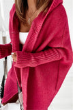 Solid Asymmetrical Solid Color Hooded Collar Cardigans(15 Colors)