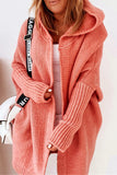 Solid Asymmetrical Solid Color Hooded Collar Cardigans(15 Colors)