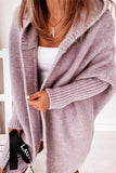 Solid Asymmetrical Solid Color Hooded Collar Cardigans(15 Colors)