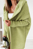 Solid Asymmetrical Solid Color Hooded Collar Cardigans(15 Colors)