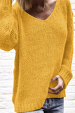 Solid Color V Neck Sweaters(6 Colors)