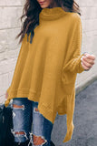 Solid Solid Color Turtleneck Tops