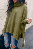 Solid Solid Color Turtleneck Tops