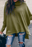 Solid Solid Color Turtleneck Tops