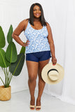 Plus Size Two-Piece Swimsuit in Blossom Navy