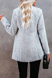 Retro Pocketed Heather Grey Slim Coat(3 Colors)