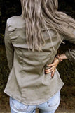 Long Sleeve Solid Color Blouse(4 Colors)