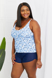 Plus Size Two-Piece Swimsuit in Blossom Navy