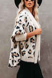 White Leopard Knit Cardigan