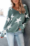 Cute Star V Neck Loose Sweater