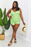 Plus Size Two-Piece Swimsuit in Blossom Green