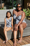 Girl One-Piece Swimsuit Mother Daughter Swimwear