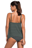 Plus Size Spaghetti Strap Scoop Neck Tankini Set