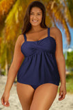 Sunset and Swim Plus Size Adjustable Strap Tankini Set Plus Size