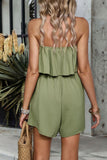 Layered Smocked Strapless Romper