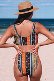 Printed High Waist Two-Piece Swimsuit