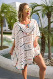 Contrast Tied Open Back Boho Swimsuit Cover Up