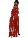 Casual Off Shoulder Irregular Tie Dye Maxi Dress Loveclb