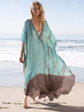 Chiffon Printed Loose Fit Maxi Dresses Loveclb