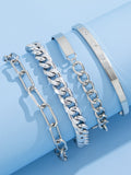 Four Piece Chain Bracelets Loveclb