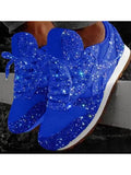 Glitter Round Toe Sequined Sneakers Loveclb