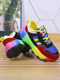 Gradient Colorful Platform Sneakers Loveclb