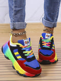 Gradient Colorful Platform Sneakers