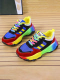 Gradient Colorful Platform Sneakers Loveclb