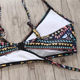 Aztec Temptation Hollow Out Strappy Bandage Bikini