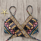 Aztec Temptation Hollow Out Strappy Bandage Bikini