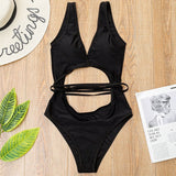 Wrap Around One Piece Cut Out Swimsuit