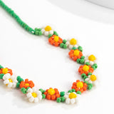 Trendy Flower Passion Beads Choker Necklace