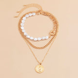 Paradise Lost Pearl Coin Pendant Necklace