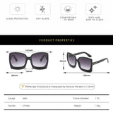 Monaco Oversized Square Sunglasses UV400